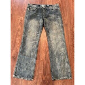 Kenneth Cole Reaction Jeans Mens 36x32* Blue Medium Wash Bootcut